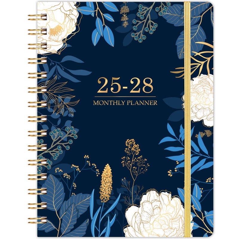 Indeme 2025-2028 Monthly Planner/Calendar - 3 Year Monthly Planner 2025-2028, 6.3"" x 8.4"", July 2025 - June 2028, Academic Planner, Monthly Tabs, Inner Pocket, Elastic Closure, Twin-Wire Binding - Image 1